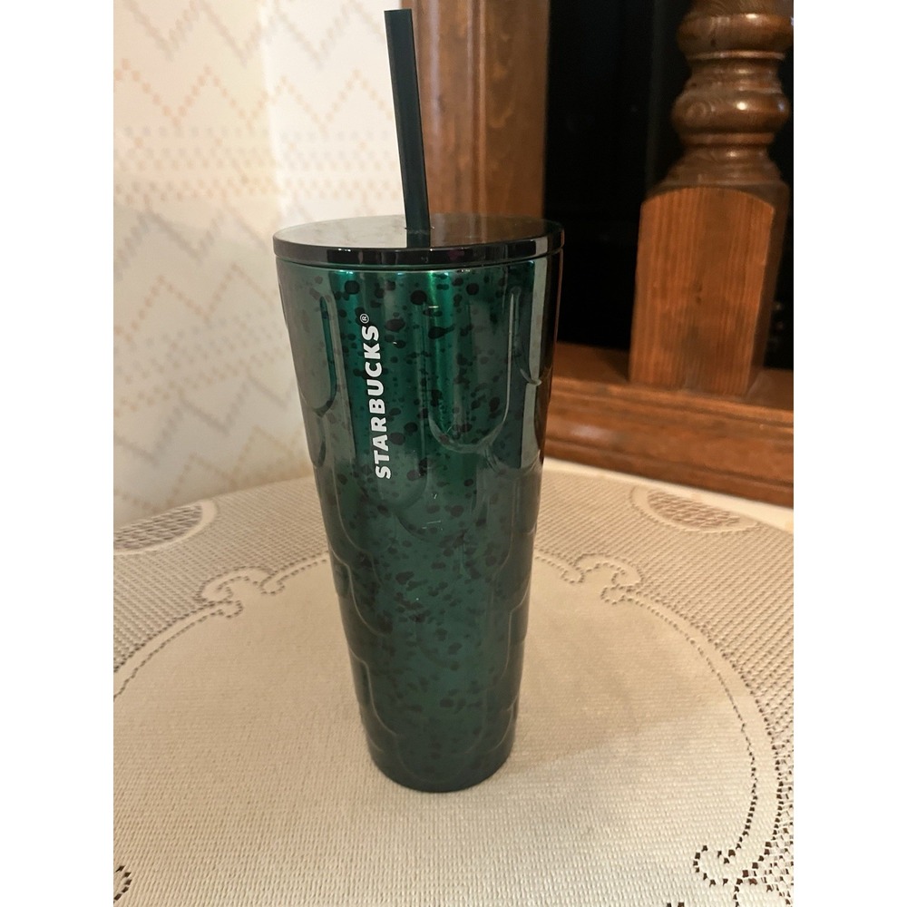 Starbucks Siren Green Scales Spotted Tumbler‎ Cup 24 OZ Venti